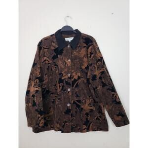 Vintage Windridge Cheryl Nash Jacket XL Corduroy Cottagecore Boho Tapestry USA